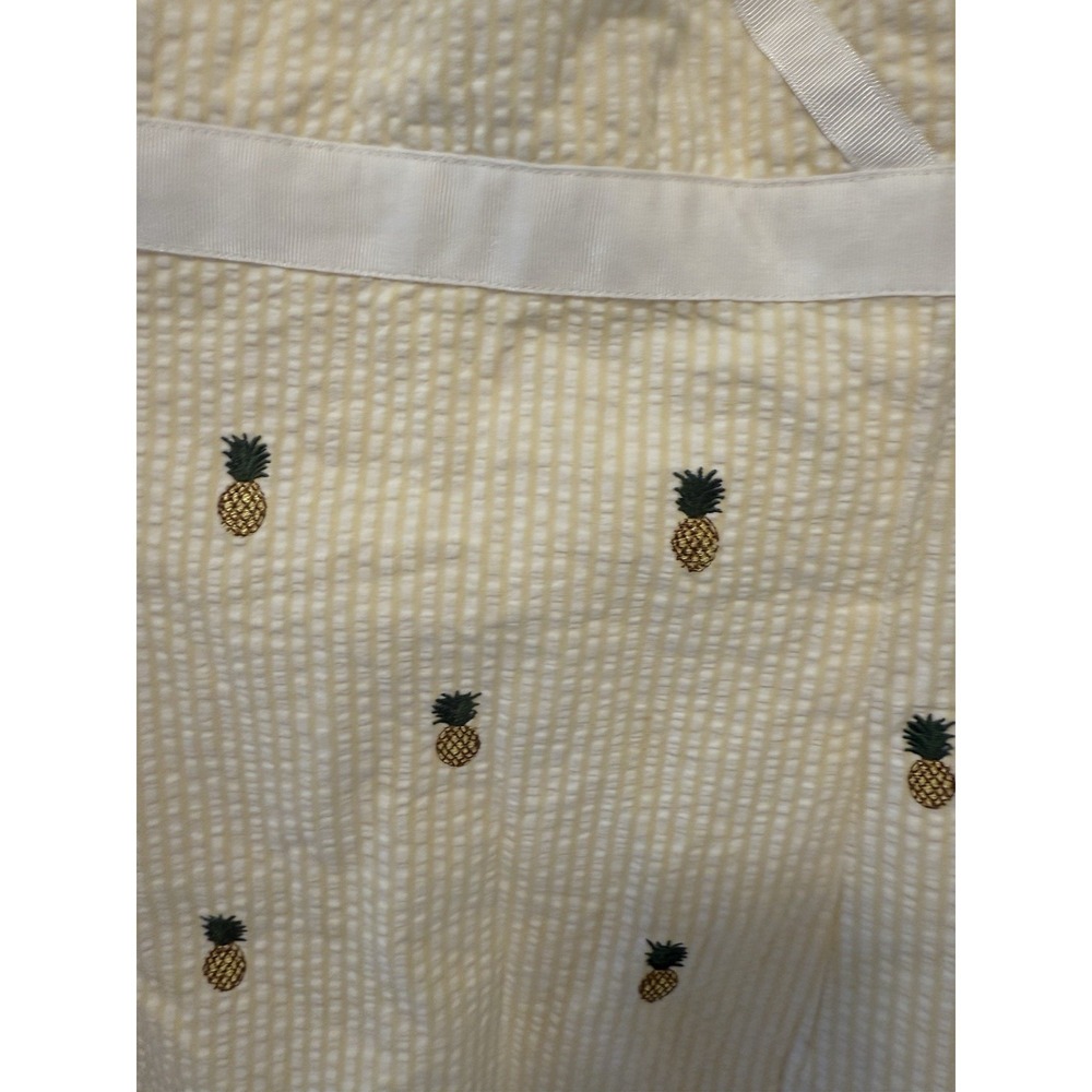 346 BROOKS BROTHERS Pineapple Yellow SHIFT DRESS Size 12 Cotton Lined hemmed 3" - Picture 3 of 4